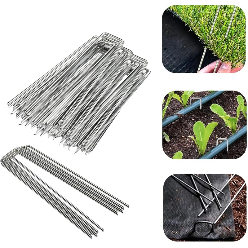 Gardening Tools Used - 10 adet U şeklinde bahçe çivileri