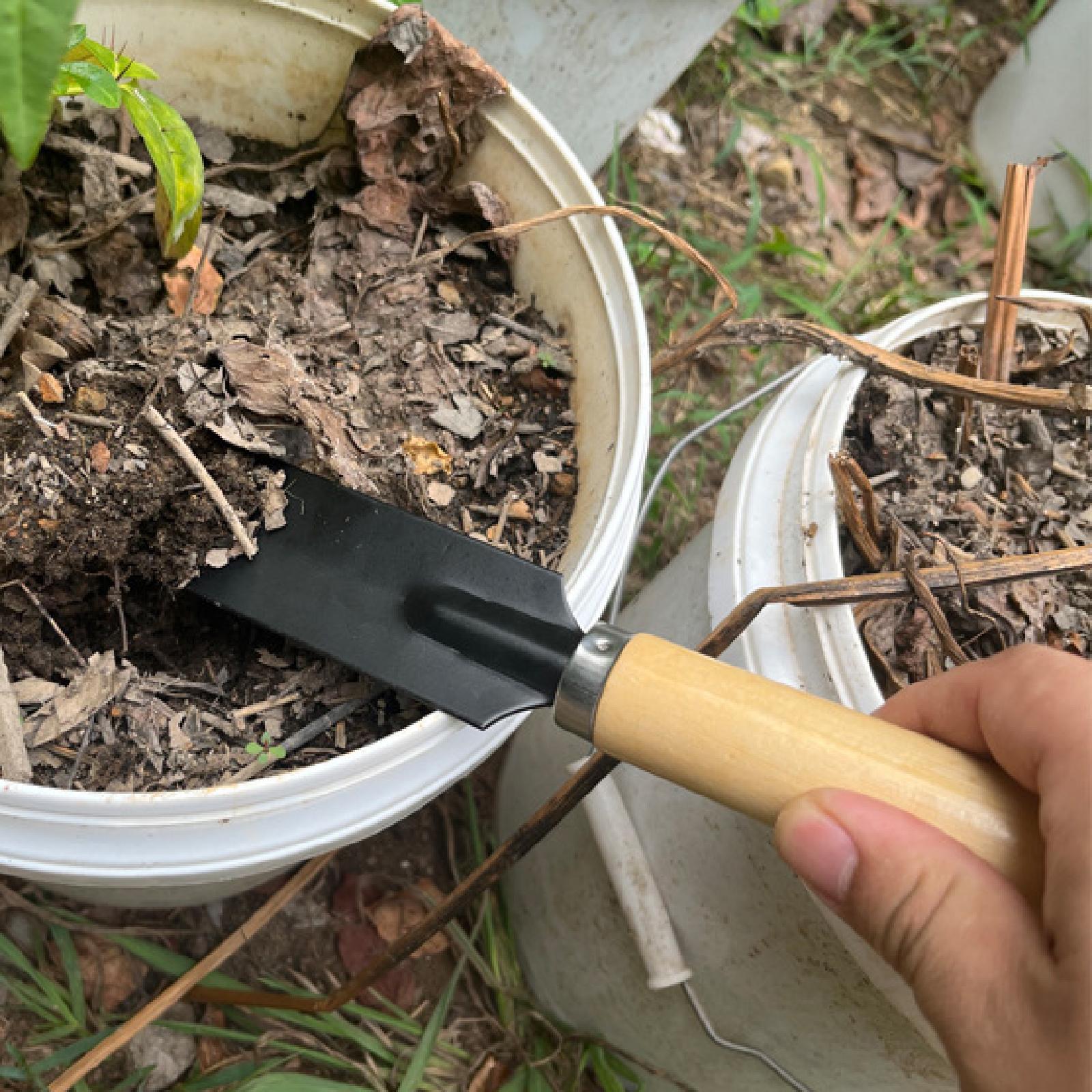 Gardening Tools For Digging - Küçük Bahçe Küreği Kazma Aleti Ahşap