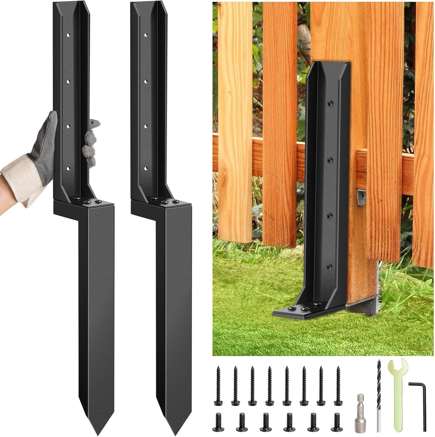 2 adet çit tamir ankrajı çit m - Gardening Tools Kit For Home Garden incelemesi ve fiyatı