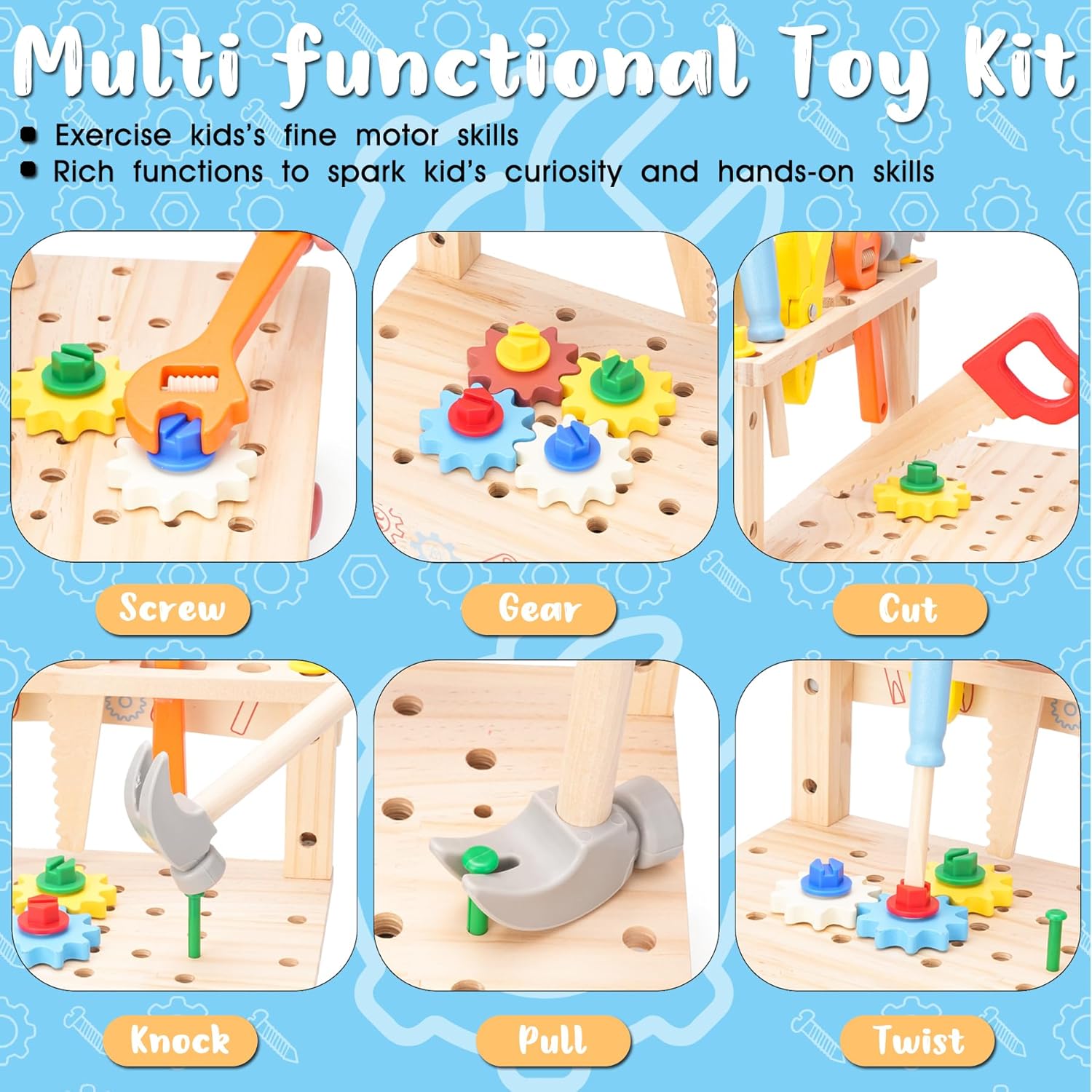 Çocuklar için Ahşap Alet Tezga - Gardening Tools Toddler incelemesi ve fiyatı
