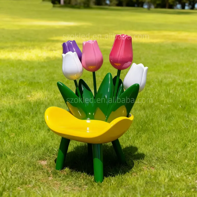 Fiberglas Gerçekçi Çiçek Heyke - Gardening Tools Photo incelemesi ve fiyatı