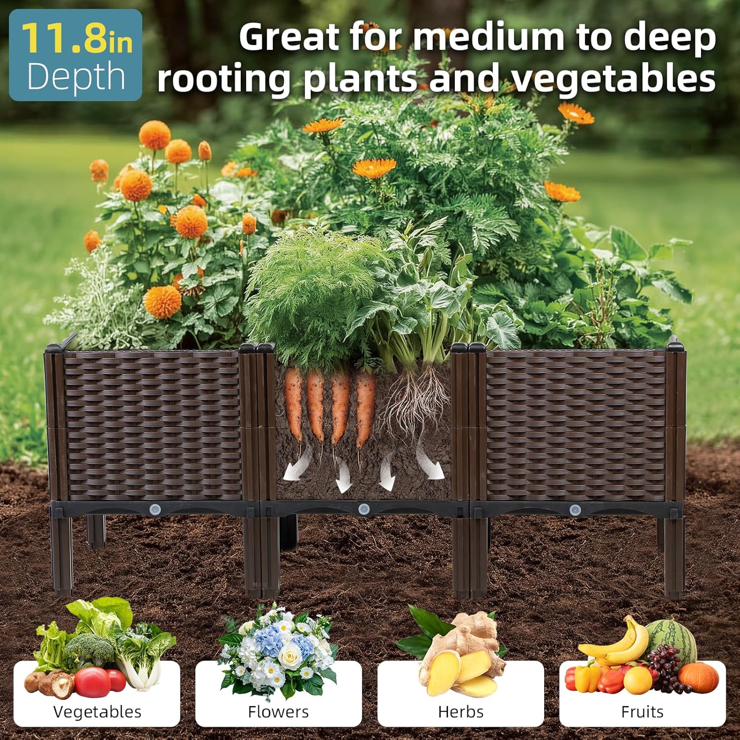 Dış Mekan Bahçe Rattan Saksısı - Self-Watering Planter incelemesi ve fiyatı